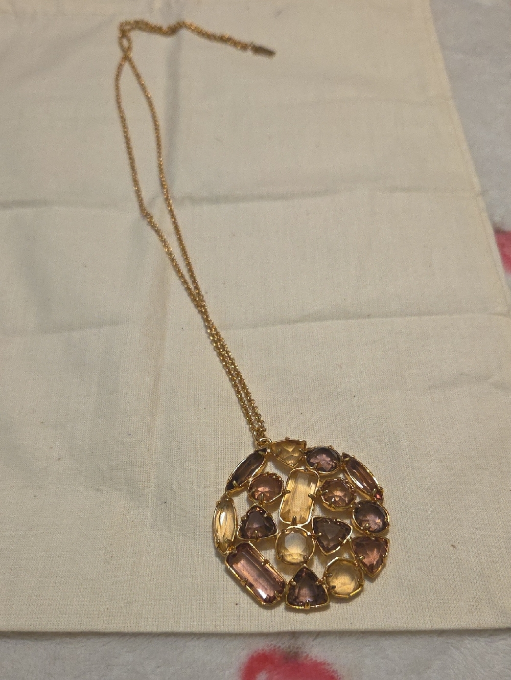 Kate Spade Gold-Tone Pendant Necklace In Desert Stone